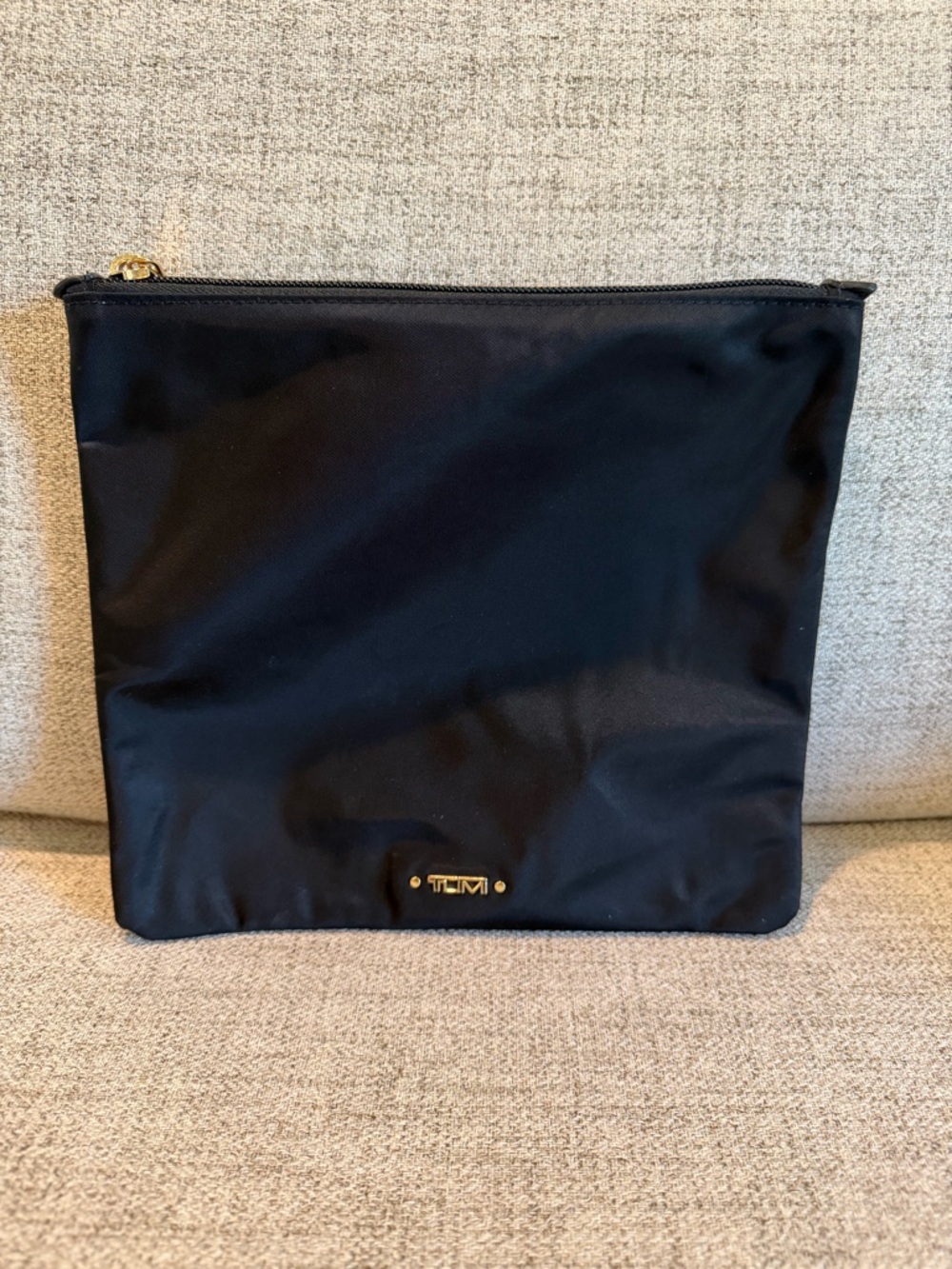 Tumi Black Nylon Travel Pouch Used 9”x8.5”